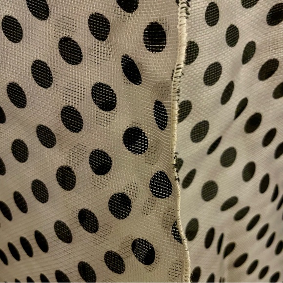 Margot Rozanska NY Sheer Polka Dot Architectural Blouse Jacket, size Small - Picture 6 of 12